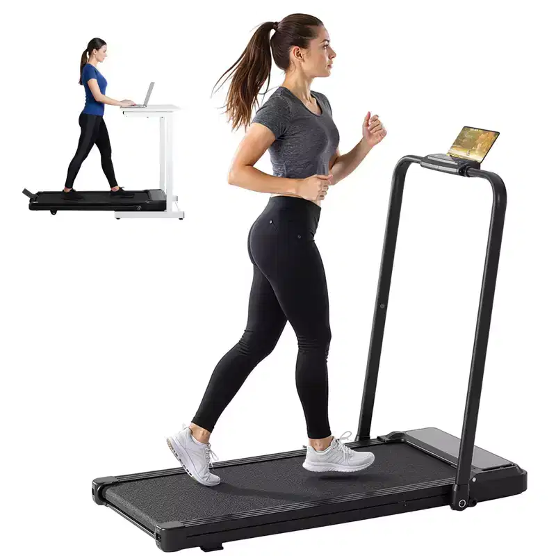 Okak Armless Walking Pad Treadmill with 200LBS Capacity, 3-IN-1 Portable Treadmill, Compact Treadmill for All Age Runner