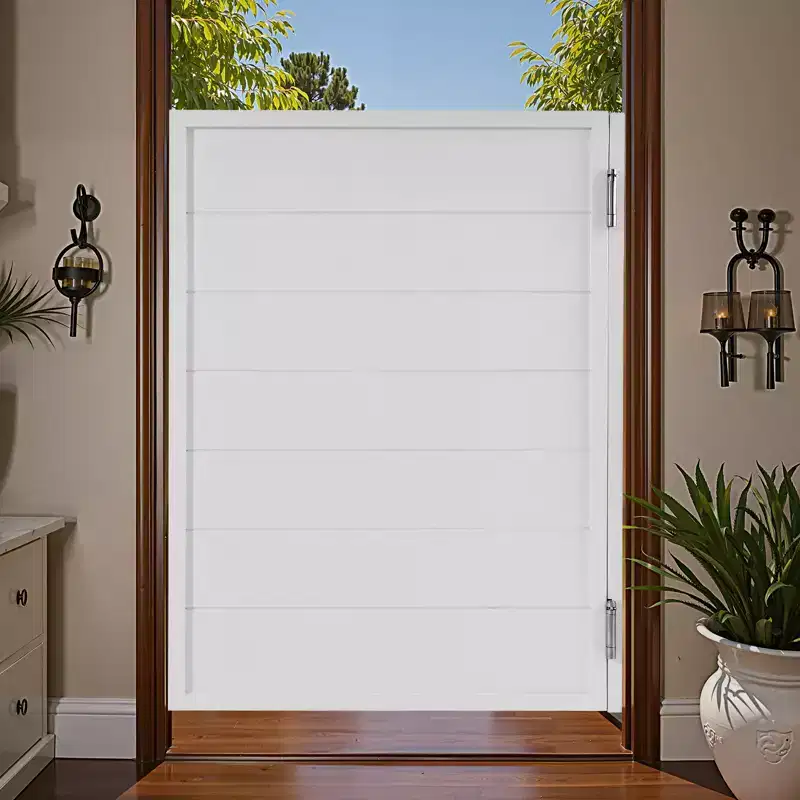 VEVOR Saloon Doors, 32W x 42 H Single Swinging Cafe Interior Doors, Square Design Premium Pine Wood, with Hinges & Hardware Kit, White