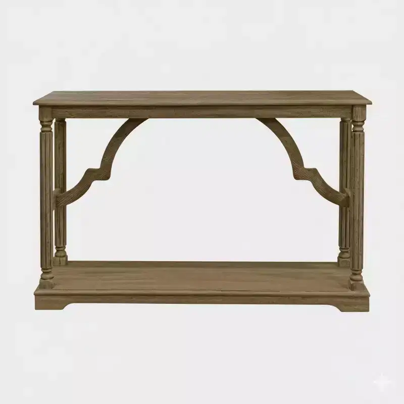 Galano Wood Console Table with Lower Shelf 45.9 W x 11.8 D x 29.9 H