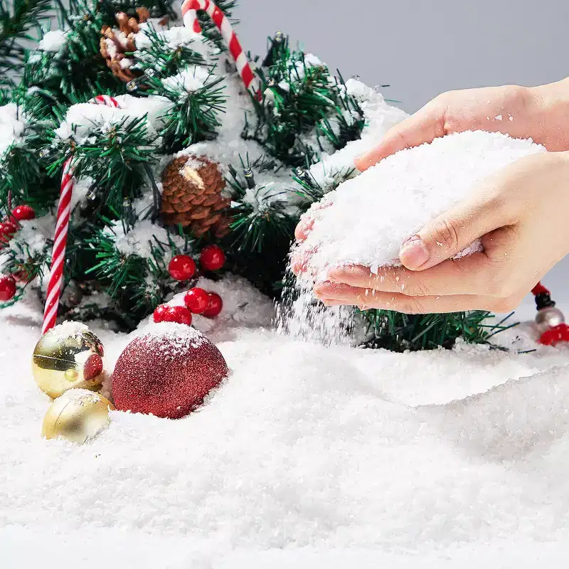 Joyfy 12 Oz Artificial Snow, 320g Plastic Fake Snowflakes for Christmas Tree Decoration Holiday Decor and Winter Displays