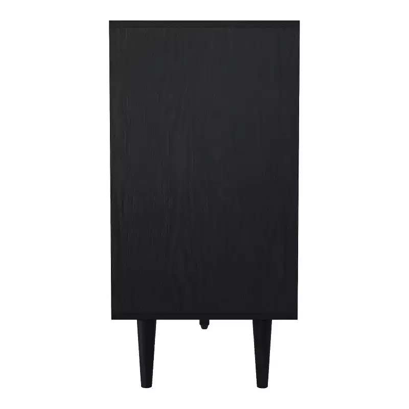 Andrew Mid-Century Modern Buffet Server Light Oak/Black - miBasics