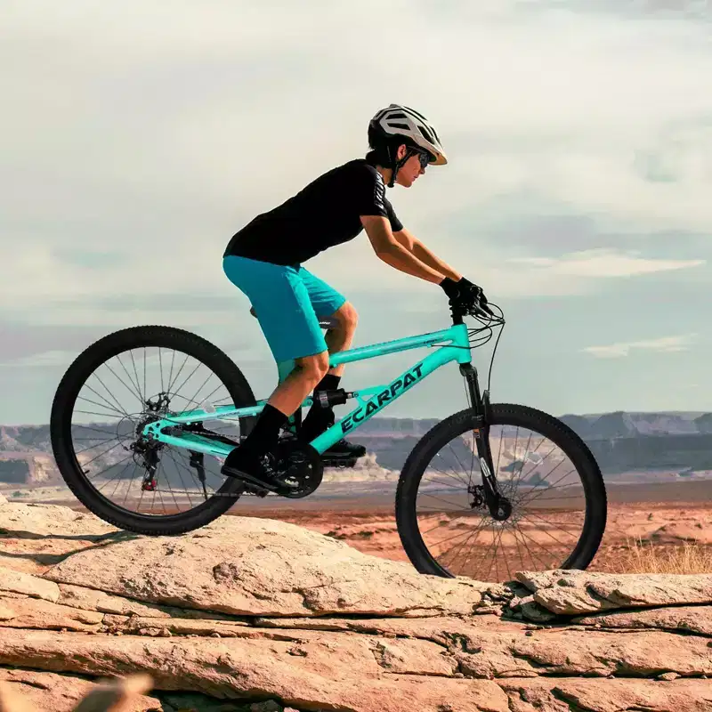 NAYSAYE Bicycle 26 Inch Mountain Bike with Steel Frame Shock Fork 21 Speed for Men and Women, Blue, 68*27*38