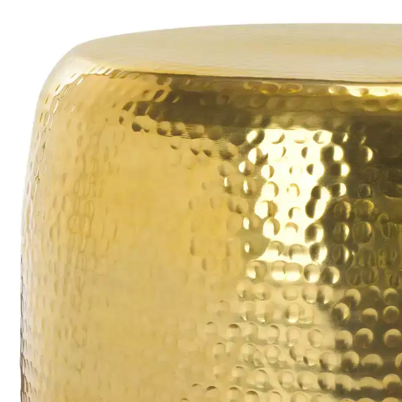 Saanvi Round Accent Table - FOX5530A - Champagne Gold/Green - Safavieh Couture
