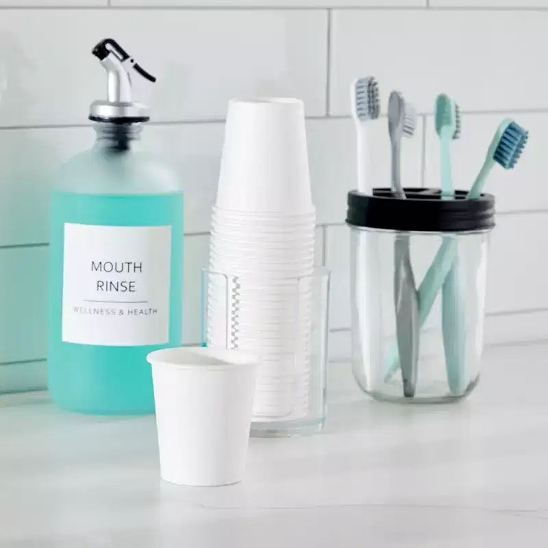 Juvale 600-Pack 3 Oz Small Paper Cups, Disposable Bath Cups for Bathroom & Mouthwash, Plain White