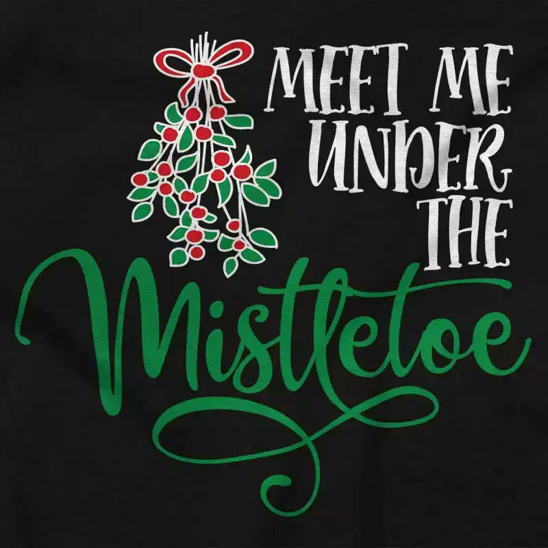 Christmas Meet Me Under The Mistletoe Sweatshirt for Men or Women Brisco Brands