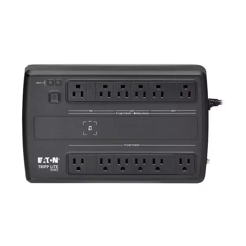 Tripp Lite by Eaton 12-AC Outlet and LAN/Coax 750-VA/450-Watt Cloud-Connected Line-Interactive Desktop UPS, AVR, 316-Joules Surge Protection,...