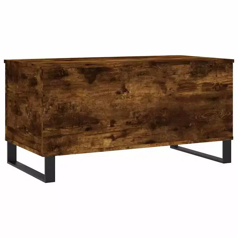vidaXL Coffee Table White Engineered Wood, Metal Medium Coffee Table