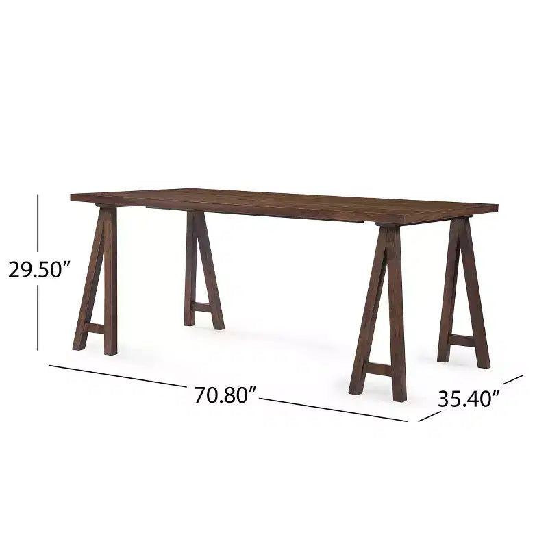 Christopher Knight Home Marseille Farmhouse Acacia Wood 7 Piece Dining Set with Rich Mahogany Chairs