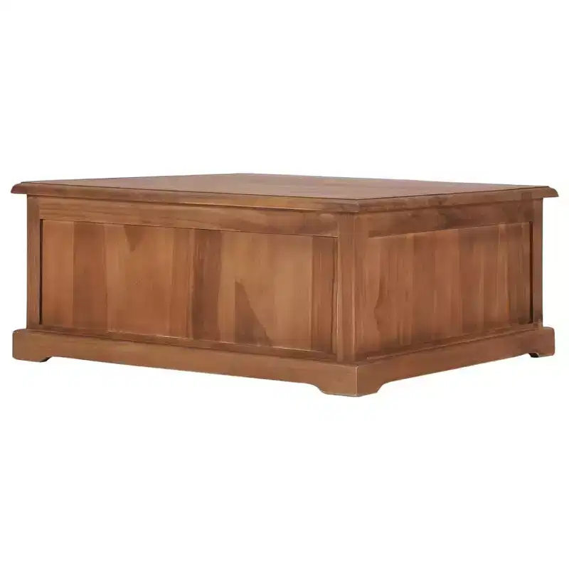 vidaXL Coffee Table 26.8x26.7x11.8 Solid Teak Wood