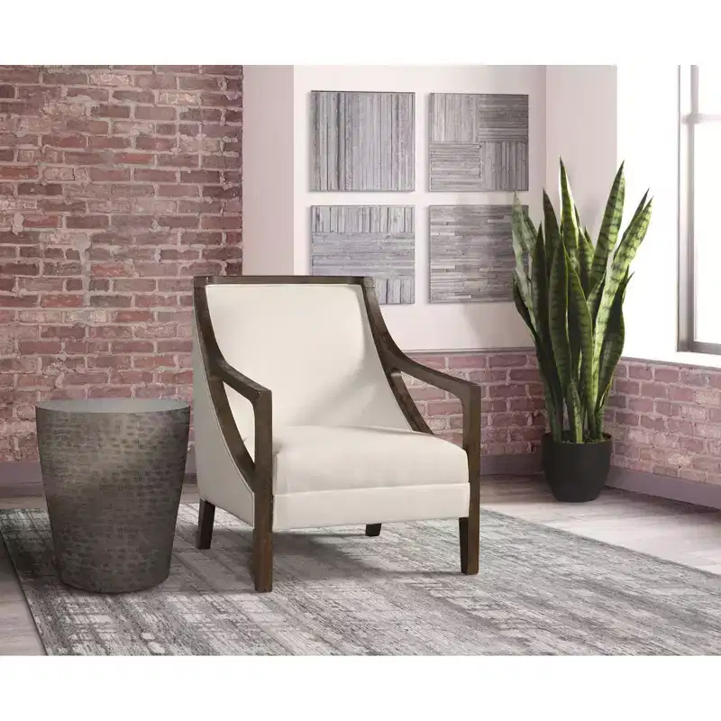 Dayna Accent Chair with Brown Frame Brown - Picket House Furnishings