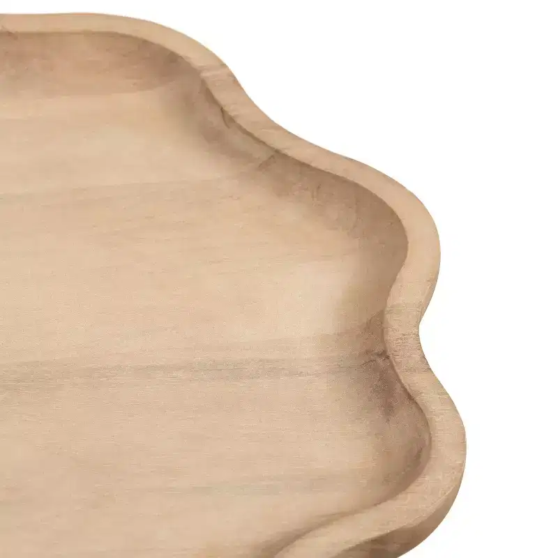 Kate and Laurel Alezar Scallop Wood Side Table