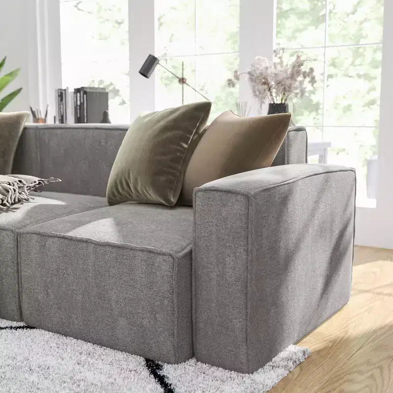 Merrick Lane Modular Right Side Chair with Arm Rest