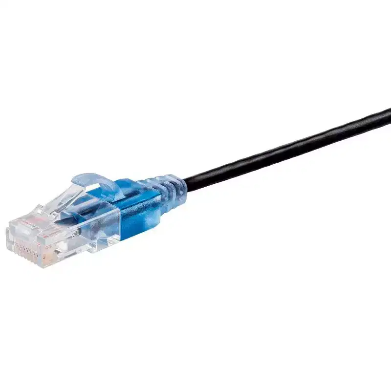 Monoprice Cat6A Ethernet Network Patch Cable - 20 Feet - Black | 5-Pack, 10G - SlimRun Series