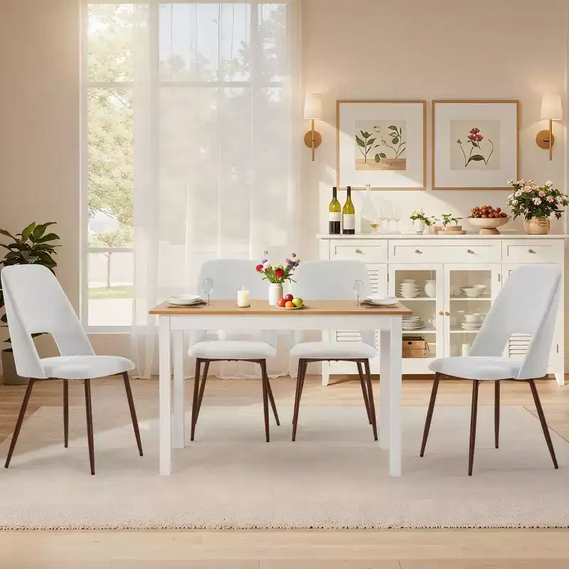 EROMMY Solid Pine Wood Dining Table