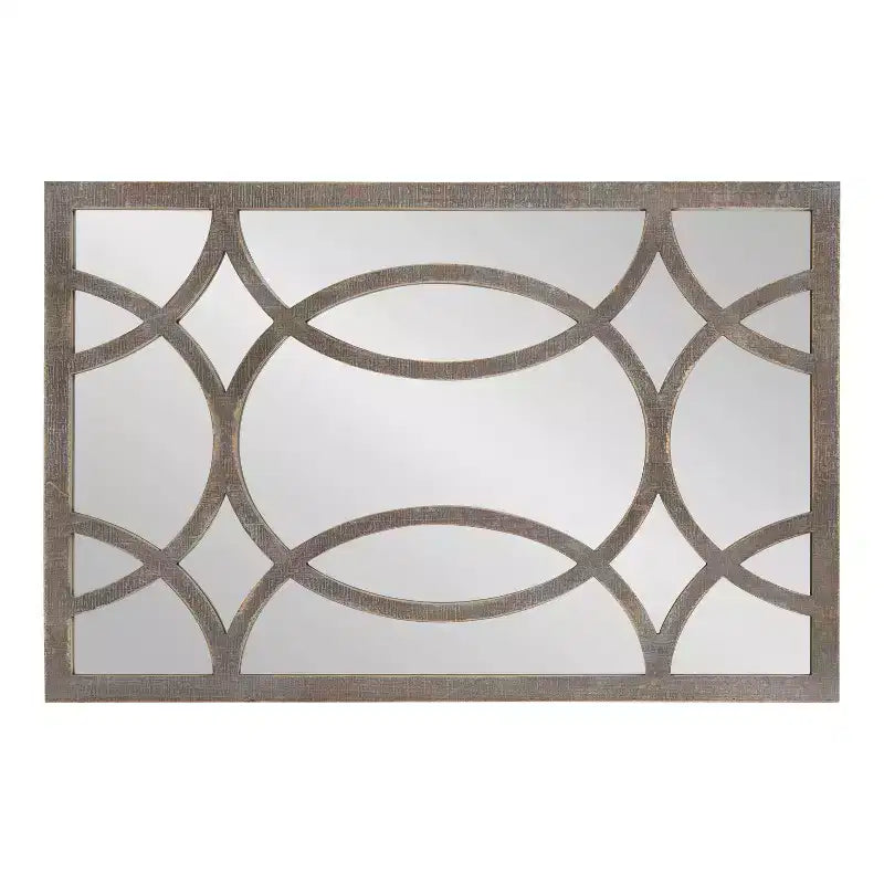 Kate and Laurel Tolland Wood Panel Wall Mirror, 24x36, Rustic Brown