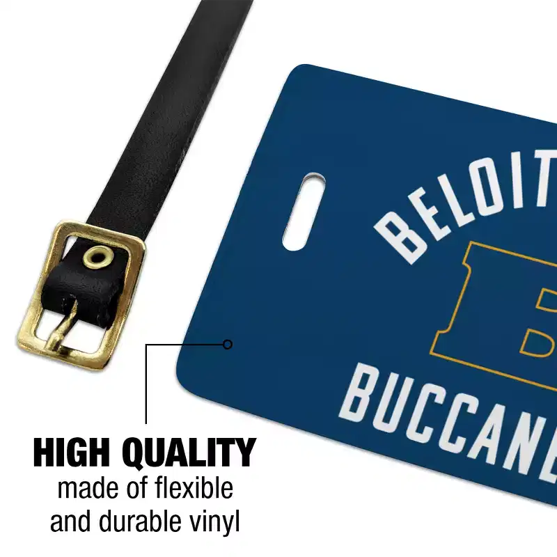 Beloit College Buccaneers Logo Luggage ID Tags Suitcase CarryOn Cards Set of 2