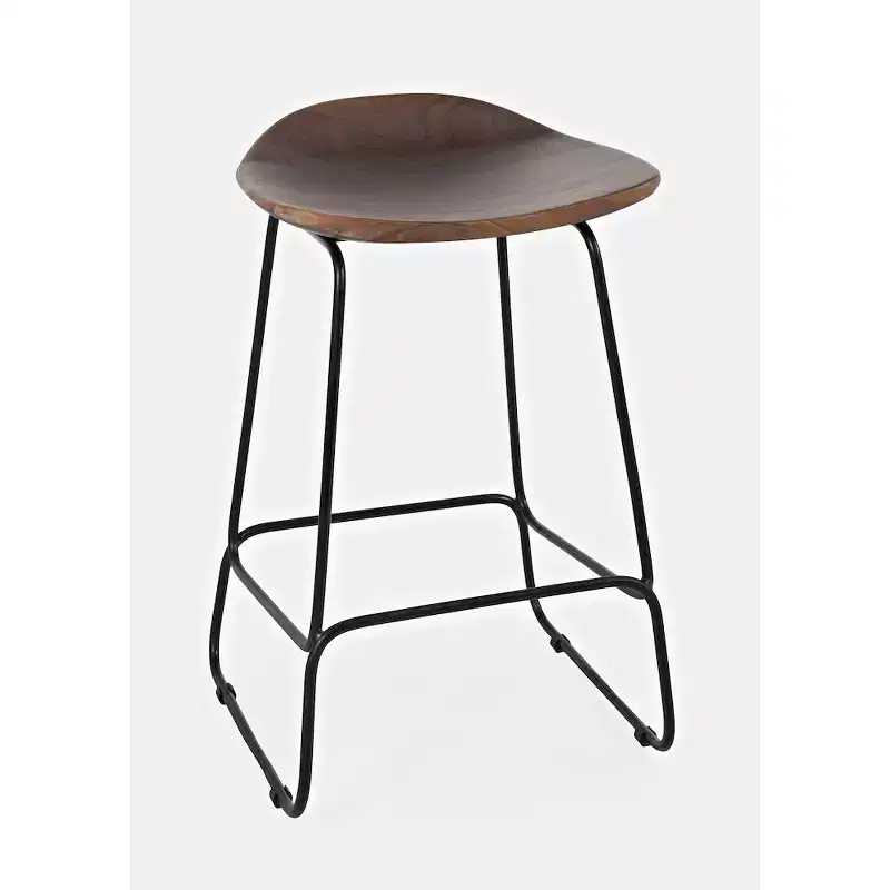Jofran, Nature's Edge Solid Acacia Counter Height Backless Stool (Set of 3)
