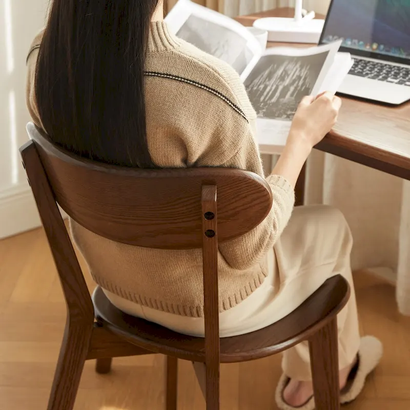 Solid Oak Wood Dining Chair