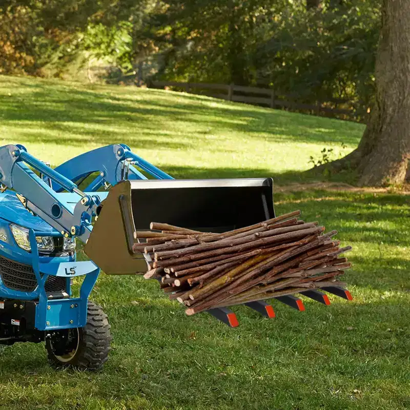 Pallet Forks, Tractor Forks 2500 Lbs - Heavy Duty Clamp-On for 48 Bucket, Debris Forks Attachment Fit Loader Skidsteer