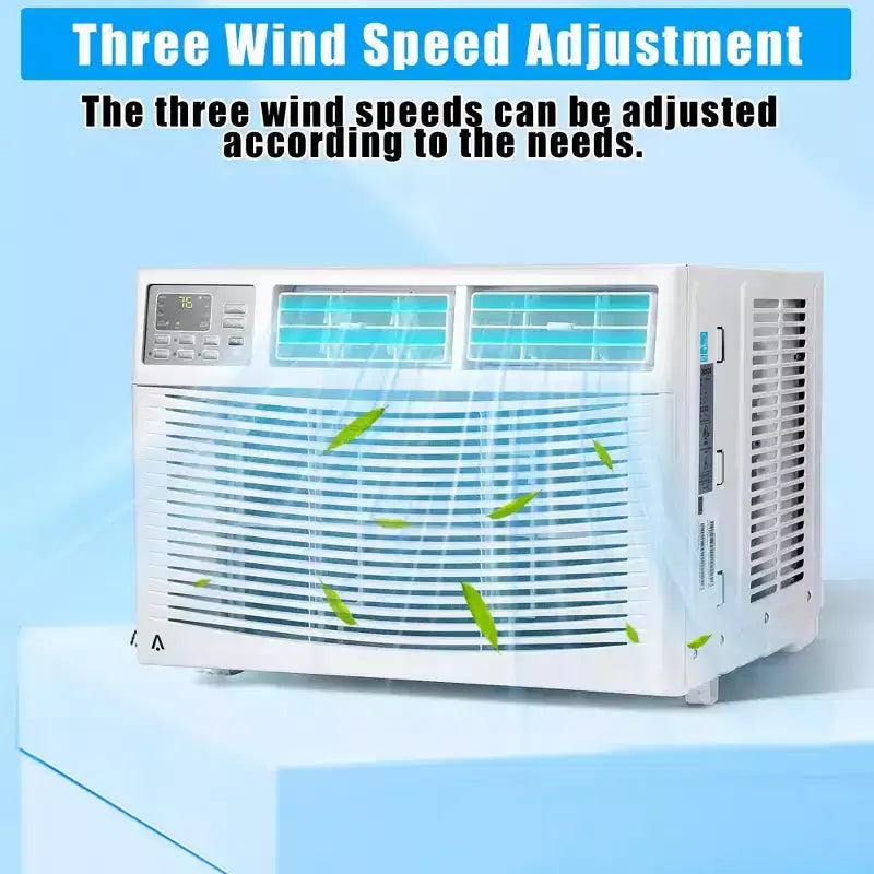 10000 BTU Window Air Conditioner Unit with Remote Control, Cools Rooms Up to 450 Sq ft, 3 Cooling & Fan Speeds Quiet Operation, Easy Install Kit