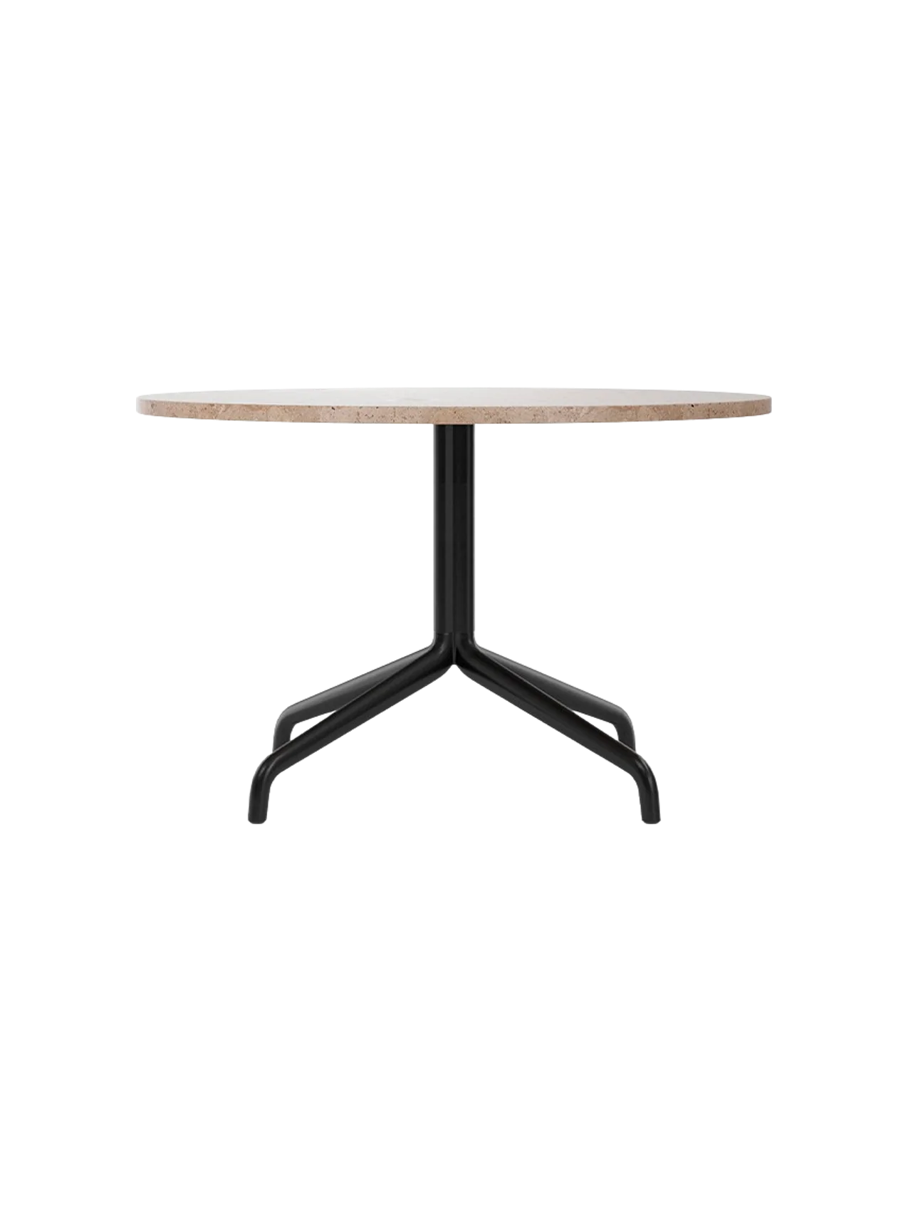 Contemporary Linoleum & Stone Column Lounge Table with Sculptural Slim Base for Living Room