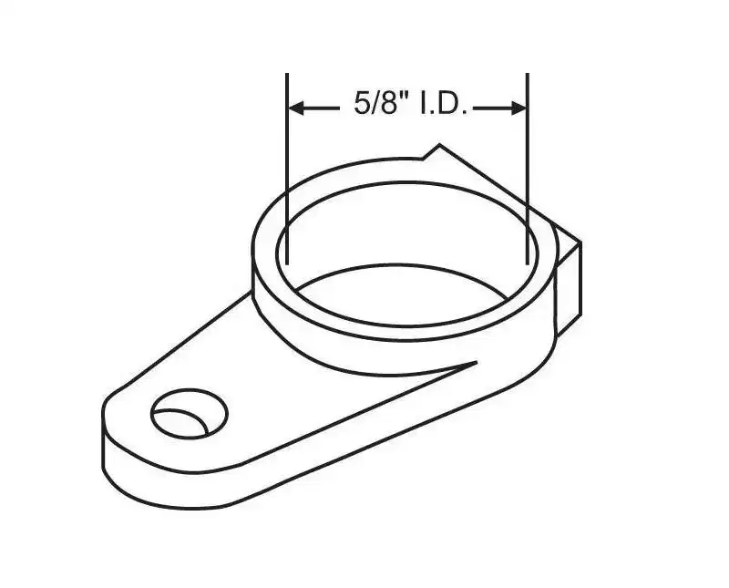 Brixwell Torque Bar Bearing, Plastic Material, 5/8 Inner Diameter, White Finish