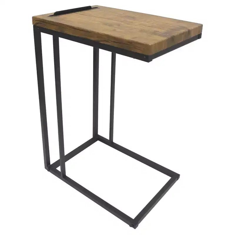 Steel & MDF C-Shape Side Table 19.88''