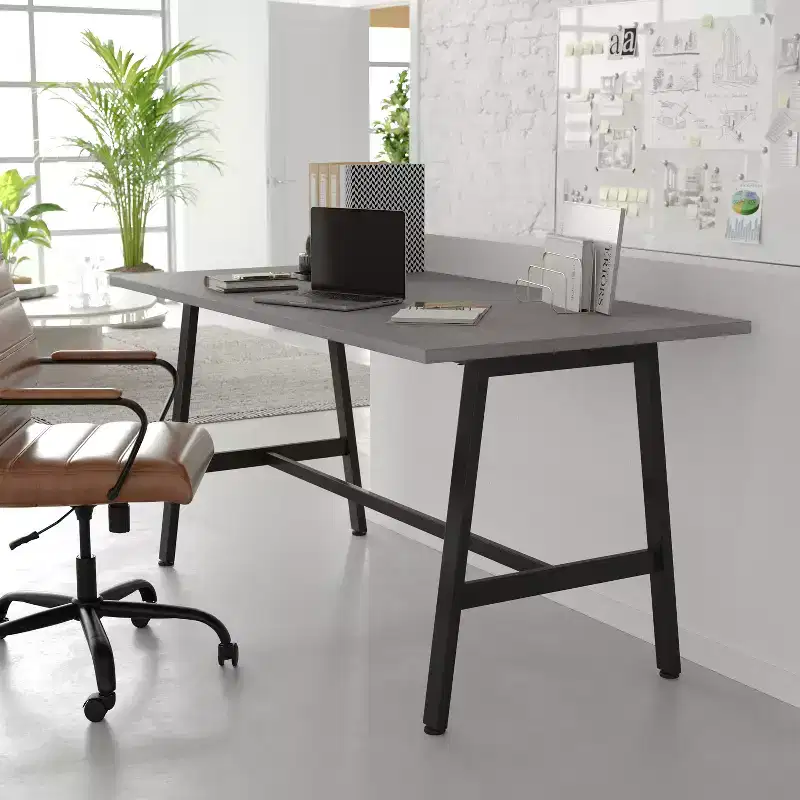 Flash Furniture Redmond Commercial 60x30 Conference Table with 1 Thick Double Sided Laminate Table Top with PVC Edging and Heavy Duty A-Frame Steel Base