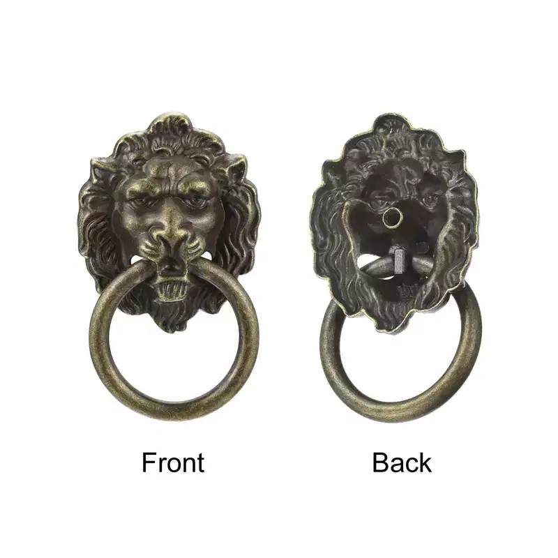 Unique Bargains Zinc Alloy Furniture Cupboard Suitcase Lion Head Pulls Knob