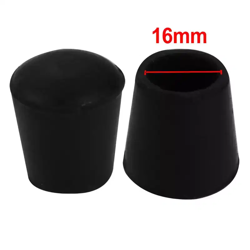 Unique Bargains Rubber Floor Protector Furniture Feet Covers Chair Leg Caps 16mm Inner Dia Black 10 Pcs