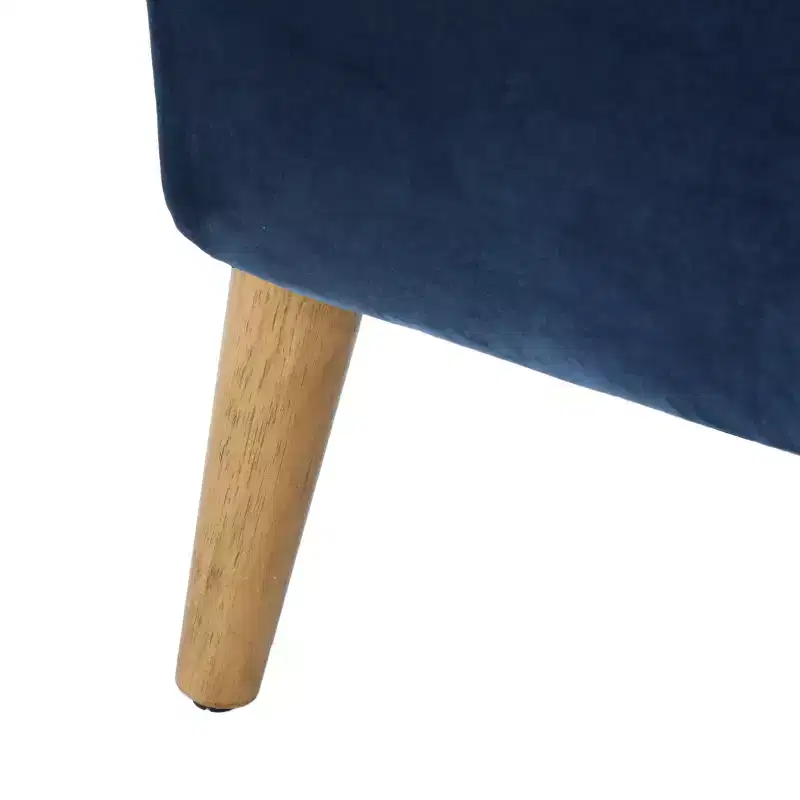 Christopher Knight Home Eryn Mid-Century Modern Rubberwood Altay Velvet Upholstered Accent Chair