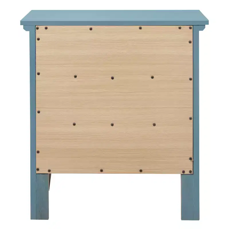 HomeStock Hammond Nightstand  26H x 24W x 18D , Drawer & Durable Oak Finish