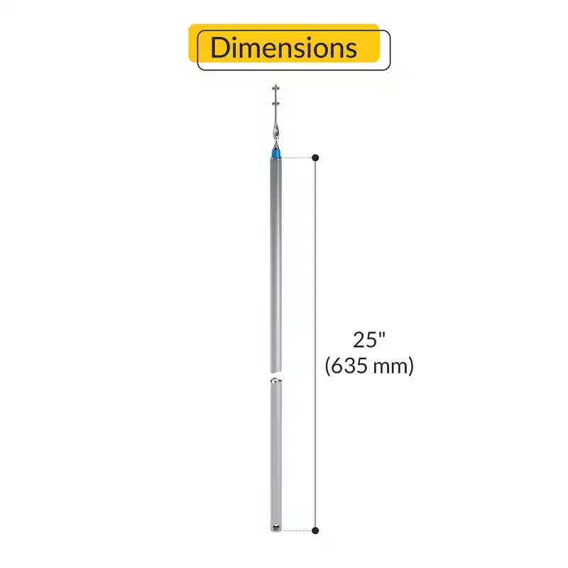 Brixwell 85-25b Tilt Tube Window Balance 25 Tube Length Blue Bearing