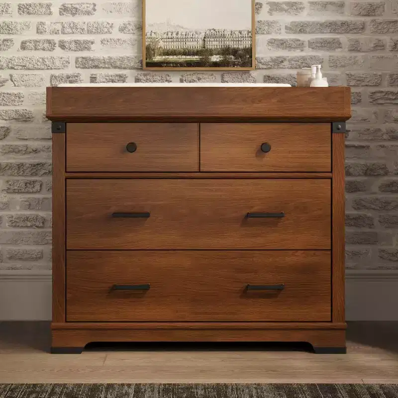 Child Craft Redmond Full Panel Crib, Changing Table Dresser & Chest 4 Piece Nursery Set