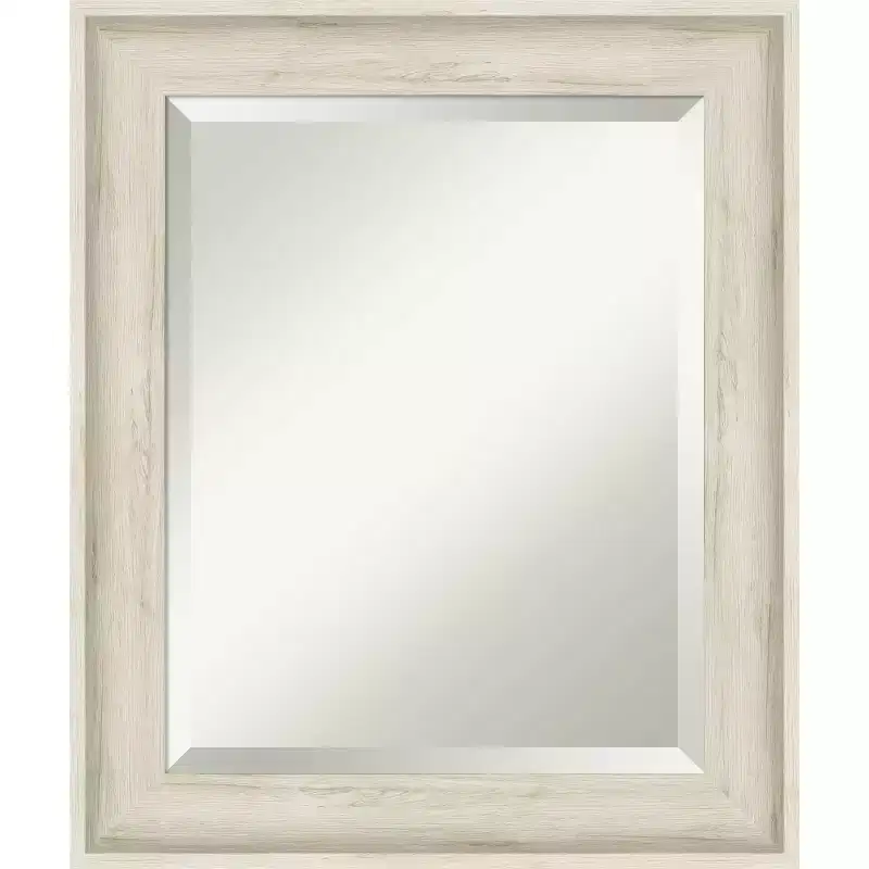 Regal Framed Bathroom Vanity Wall Mirror Birch Cream - Amanti Art