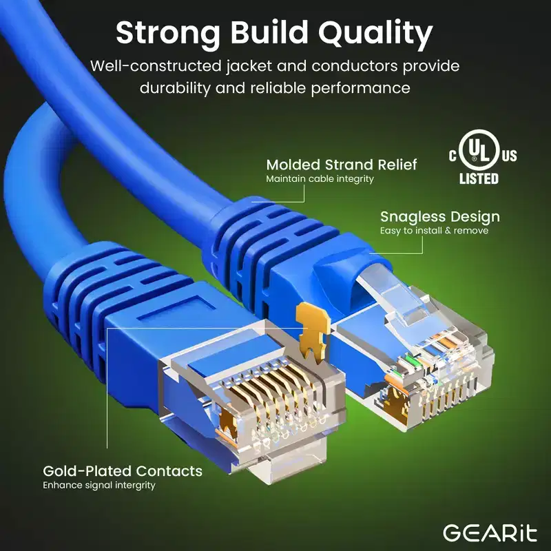 GEARit Cat 6 Ethernet Patch Cable (20-Pack) - 10 Feet