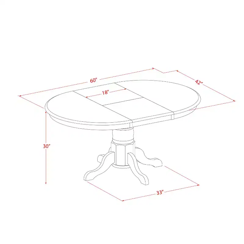 HomeStock 7-Piece Oval Natural Oak Finish Solid Wood Top Dining Table with 6 Chairs