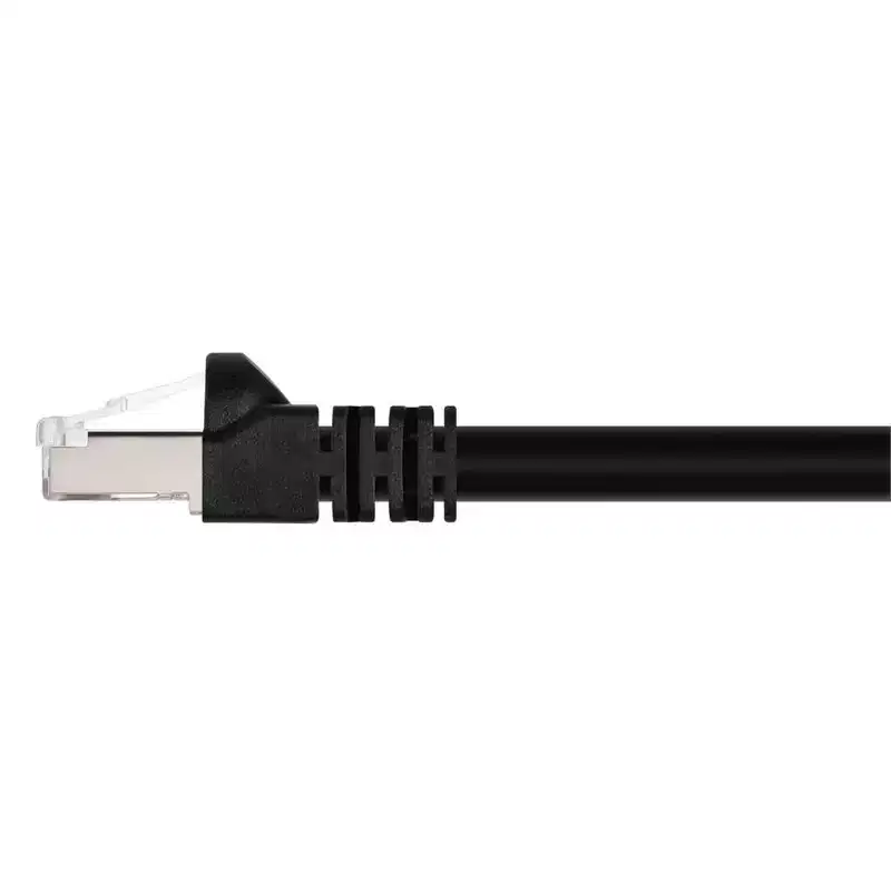 Cat6A Ethernet Patch Cable Network Internet Cord RJ45 STP 26AWG 1ft, Black