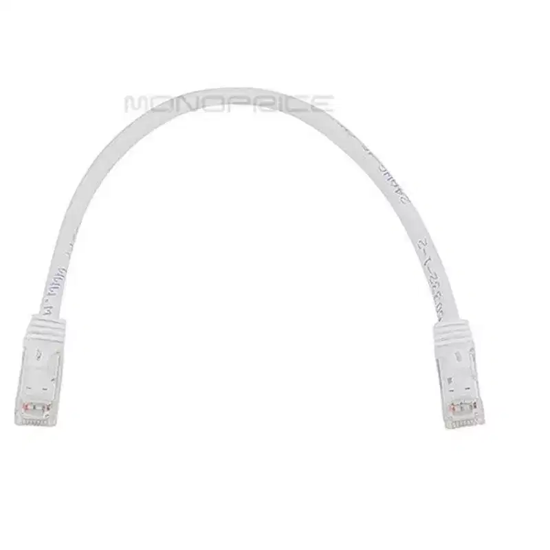 Monoprice Cat6 Ethernet Patch Cable - 1 Feet - White | Network Internet Cord - RJ45, Stranded, 550Mhz, UTP, Pure Bare Copper Wire, 24AWG - Flexboot