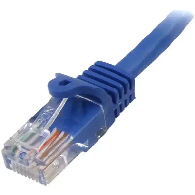 StarTech.com 1 Ft Blue Cat5e Snagless RJ45 UTP Patch Cable - RJ45PATCH1 - Data and Networking Cables.