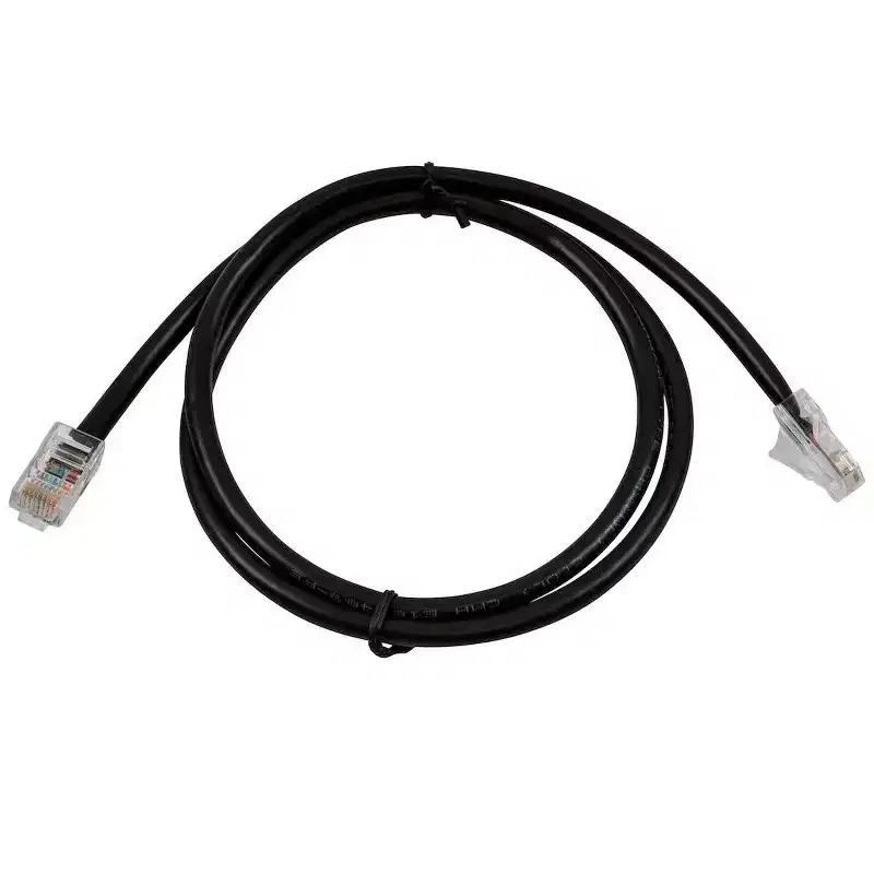 Monoprice Cat5e Ethernet Patch Cable - 2 Feet - Black | Network Internet Cord - RJ45, Stranded, 350Mhz, UTP, Pure Bare Copper Wire, 24AWG - Zeroboot