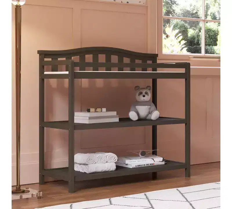 Child Craft Hampton Arch Top Crib and Changing Table Nursery Set, 2-Piece, Includes 4-in-1 Convertible Crib and Changing Table