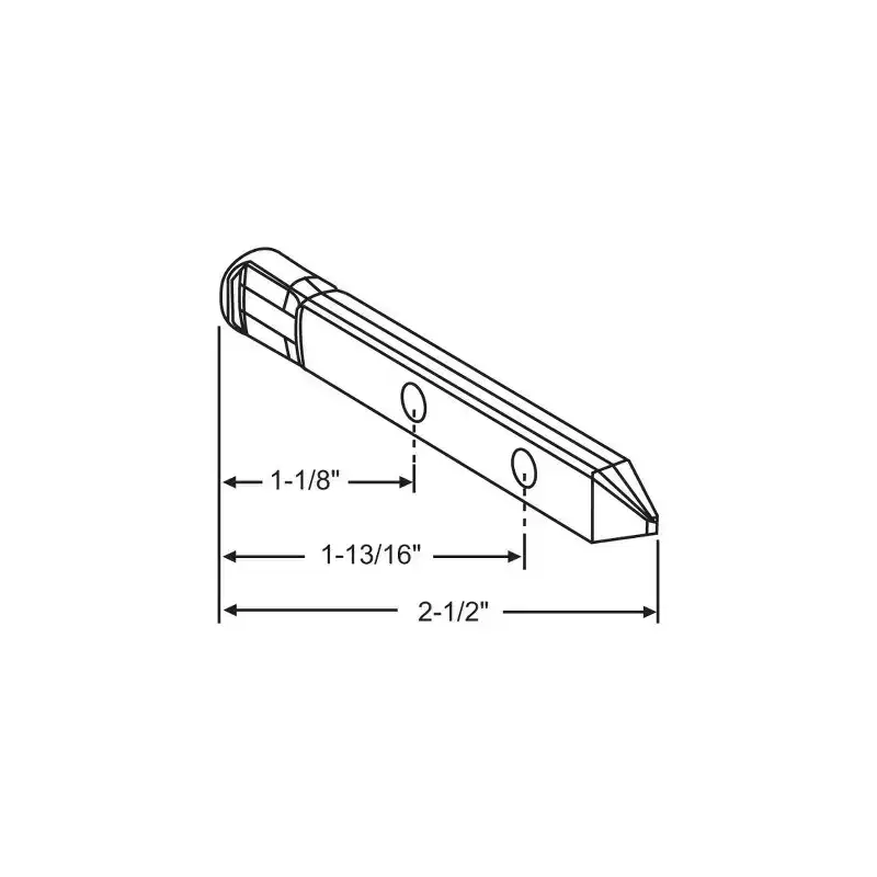 Brixwell Round Head Pivot Bar Quick Tilt, 2-1/2 Length, 2 Mounting Holes, Steel Material, Steel Finish
