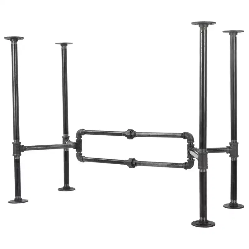 Industrial Pipe Desk Base, 2 Pack