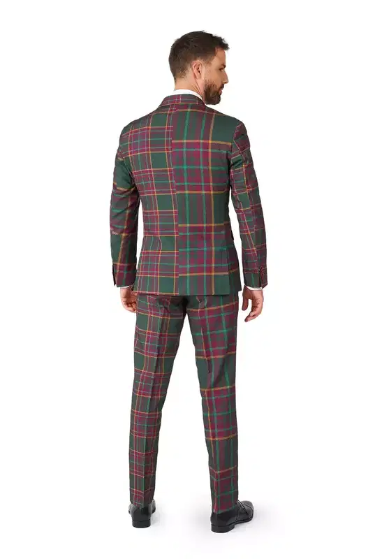 OppoSuits Men's Christmas Suit - Mixed Mesh - Green