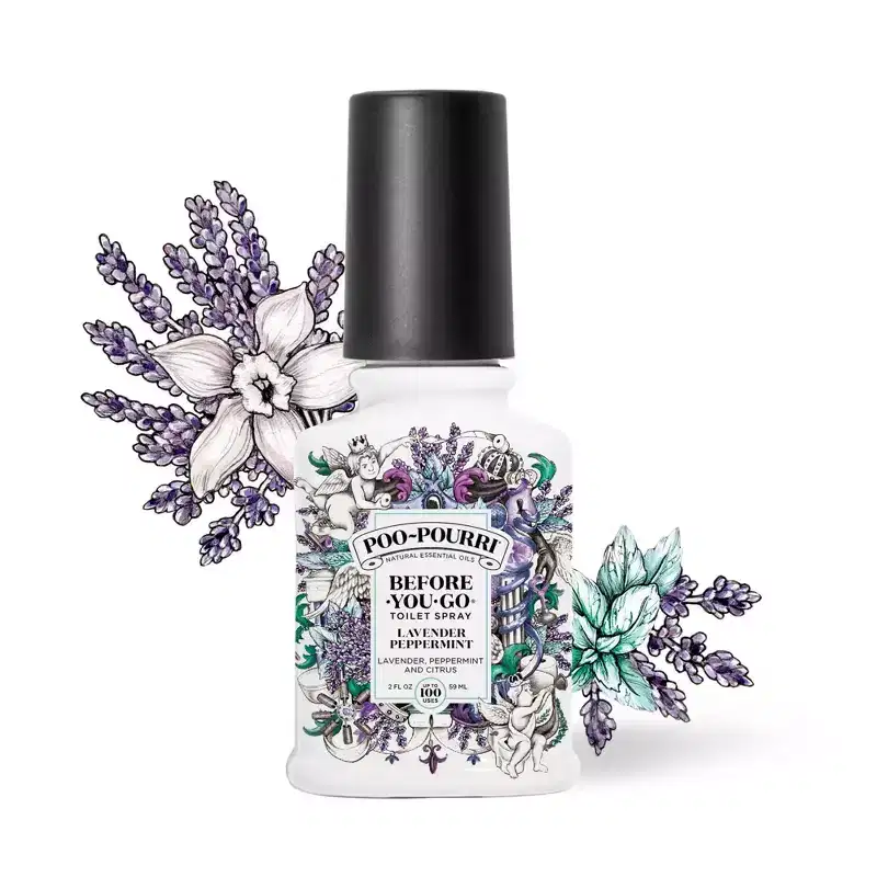Poo-Pourri Toilet Spray - Lavender Peppermint - 2 fl oz: Liquid Air Freshener, Non-Powered, Package of One