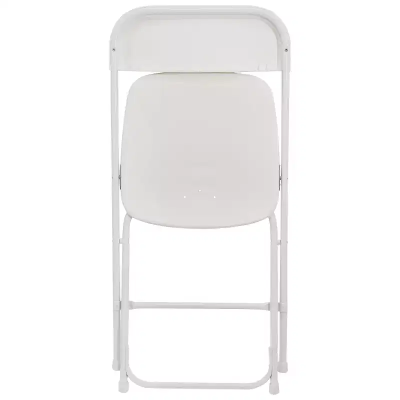 Elama 4 Piece Plastic Folding Chair in White