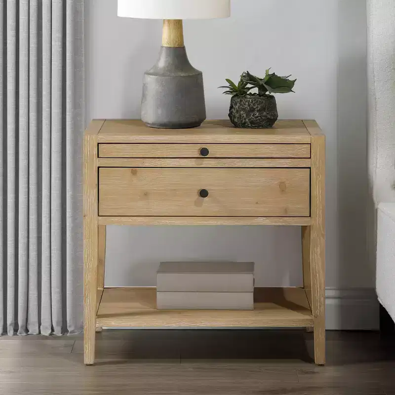 Comfort Pointe Shoreham 1 Drawer Nightstand Natural