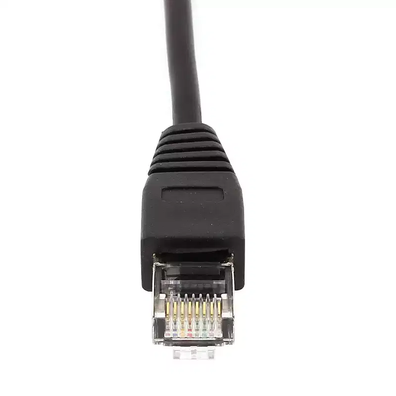 Unique Bargains Flexible Quality Cat 5 Plastic Ethernet Extension Cable 1m/3.3ft Black 1 Pc