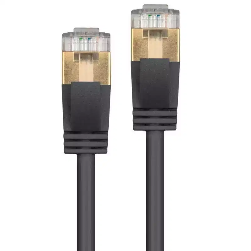 Monoprice SlimRun Cat6A Ethernet Patch Cable - Network Internet Cord - RJ45, Stranded, STP, Pure Bare Copper Wire, 36AWG, 10ft, Black